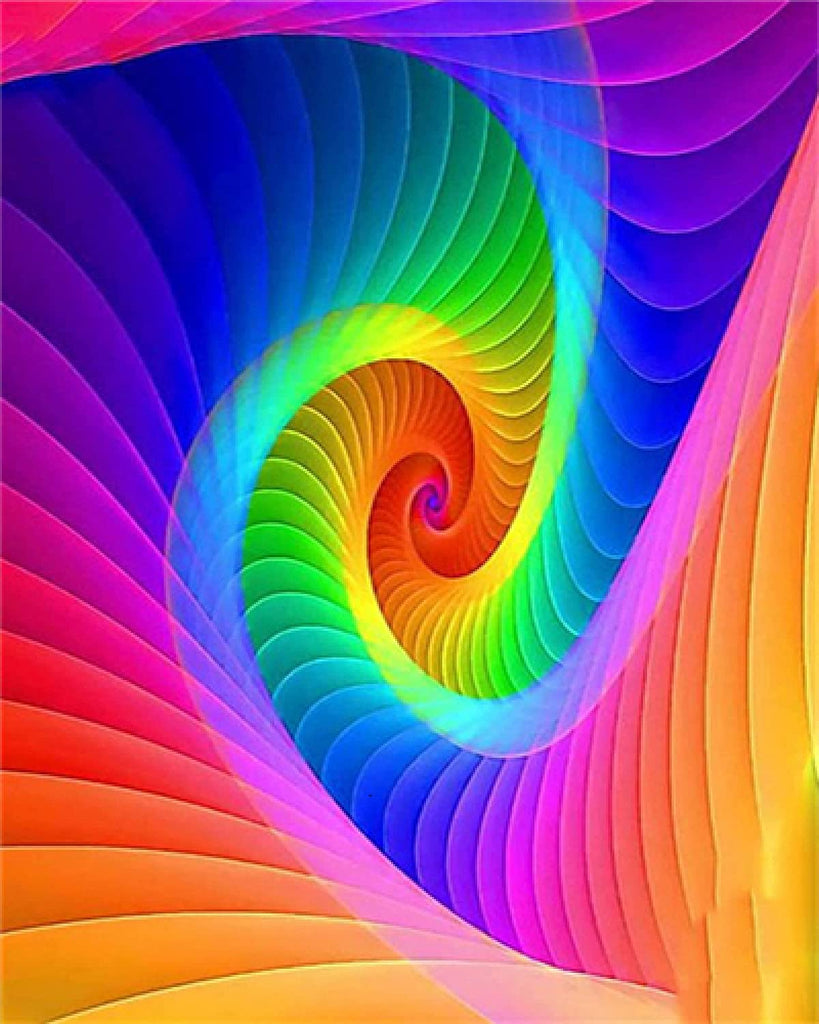 Regenboogvortex Schilderen op Nummers