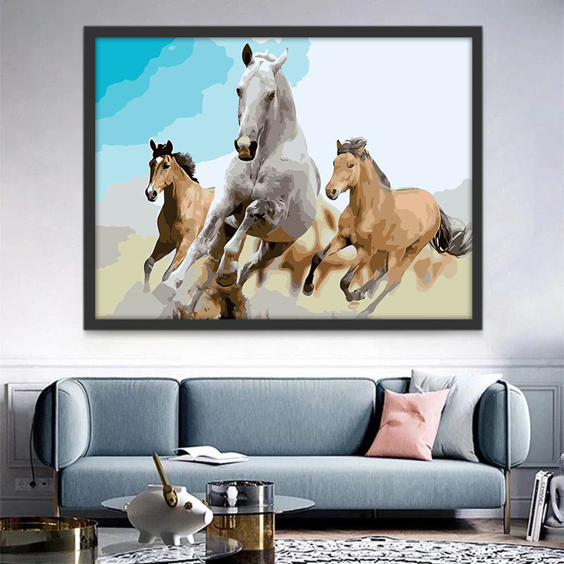 Rennende Paarden Schilderen op Nummers