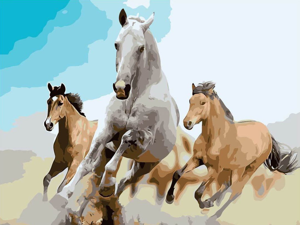 Rennende Paarden Schilderen op Nummers