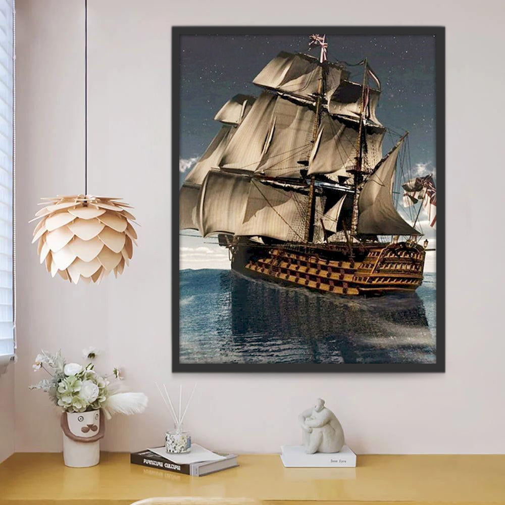 Reusachtig Schip in Olieverfschilderij Schilderen op Nummers