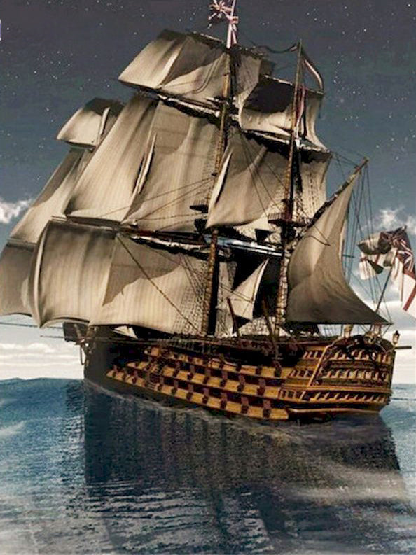 Reusachtig Schip in Olieverfschilderij Schilderen op Nummers