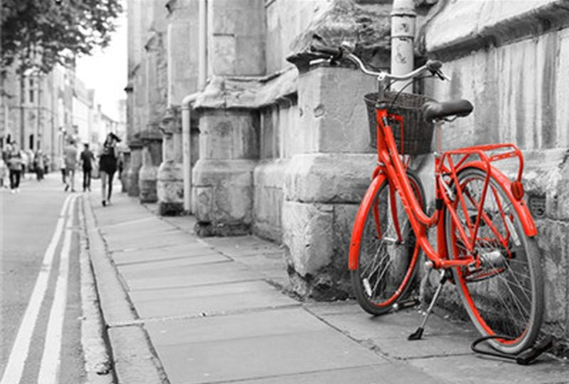 Rode Fiets aan de Muur Schilderen op Nummers