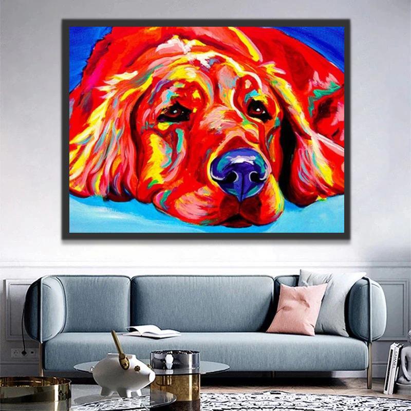 Rode Golden Retriever Schilderen op Nummers