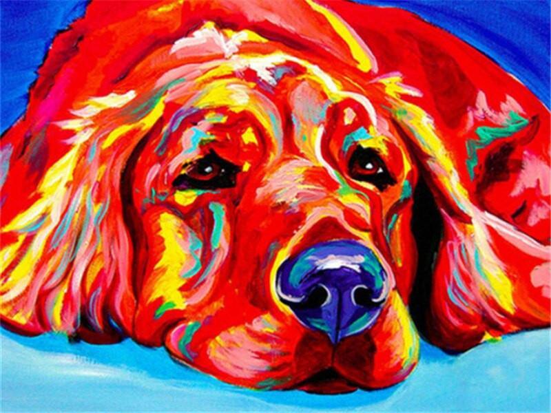 Rode Golden Retriever Schilderen op Nummers