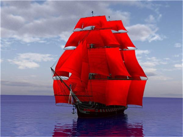 Rode Zeilboot Schilderen op Nummers