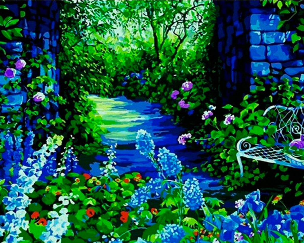 Romantische Tuin Schilderen op Nummers