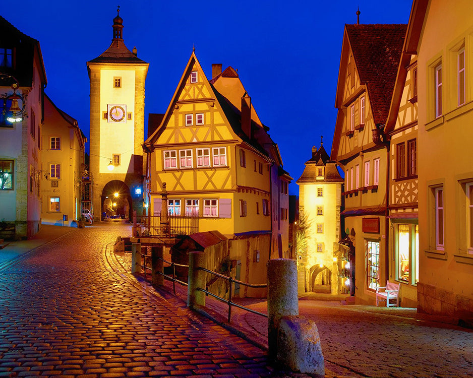 Rothenburg an der Tauber bij Nacht Schilderen op Nummers