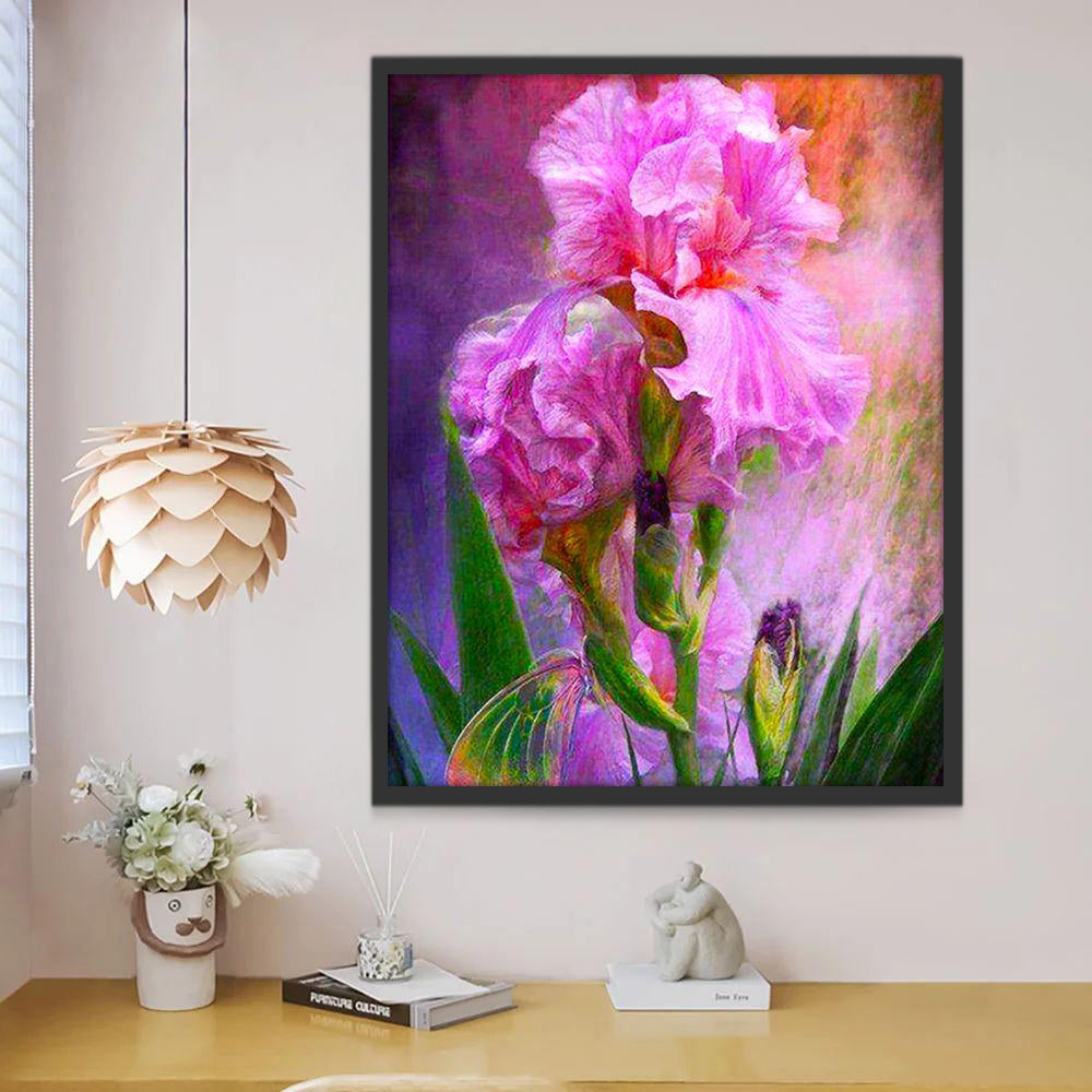 Roze Bloemen Schilderen op Nummers
