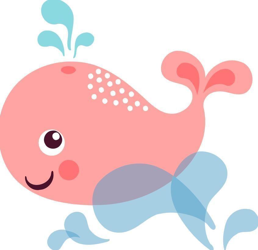 Roze Cartoon Walvis Schilderen op Nummers Kinderen