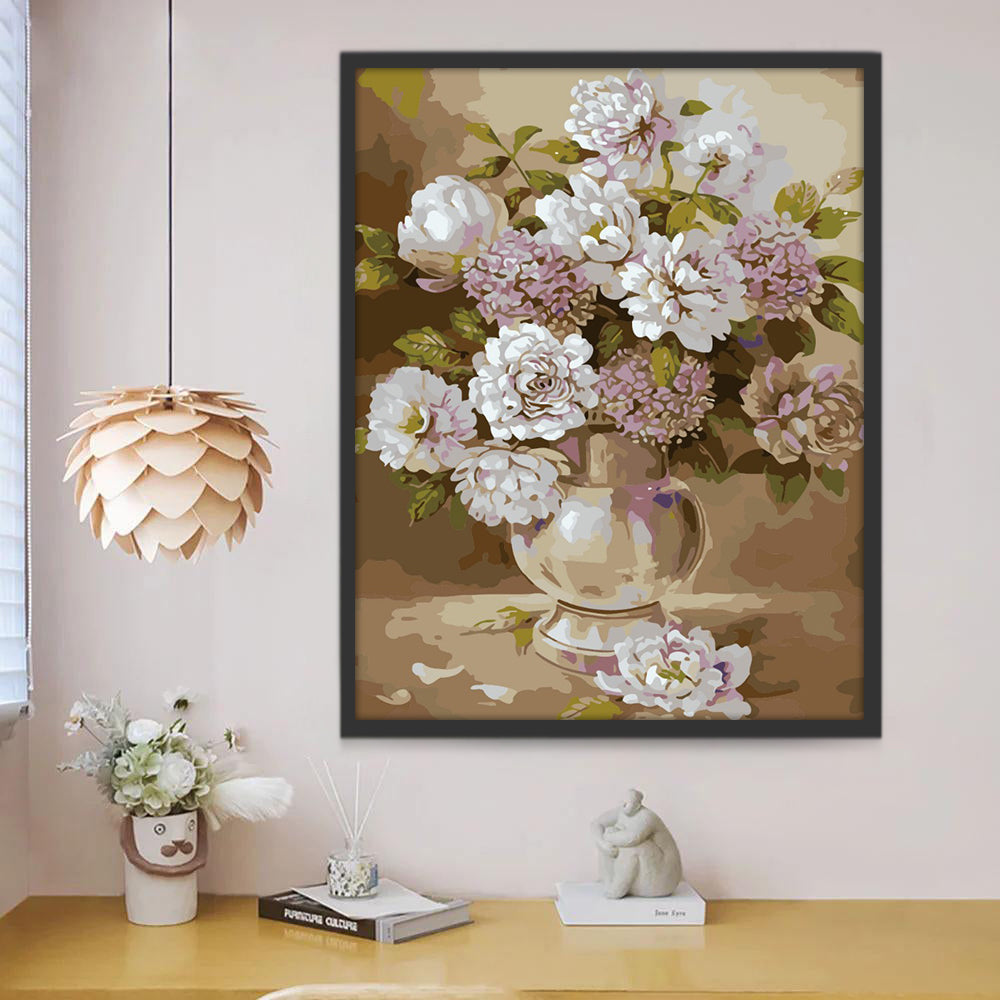 Roze gardenia Schilderen op Nummers