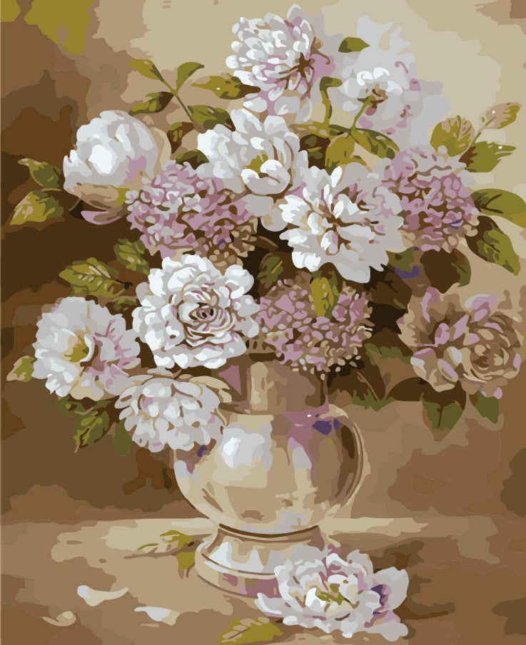 Roze gardenia Schilderen op Nummers