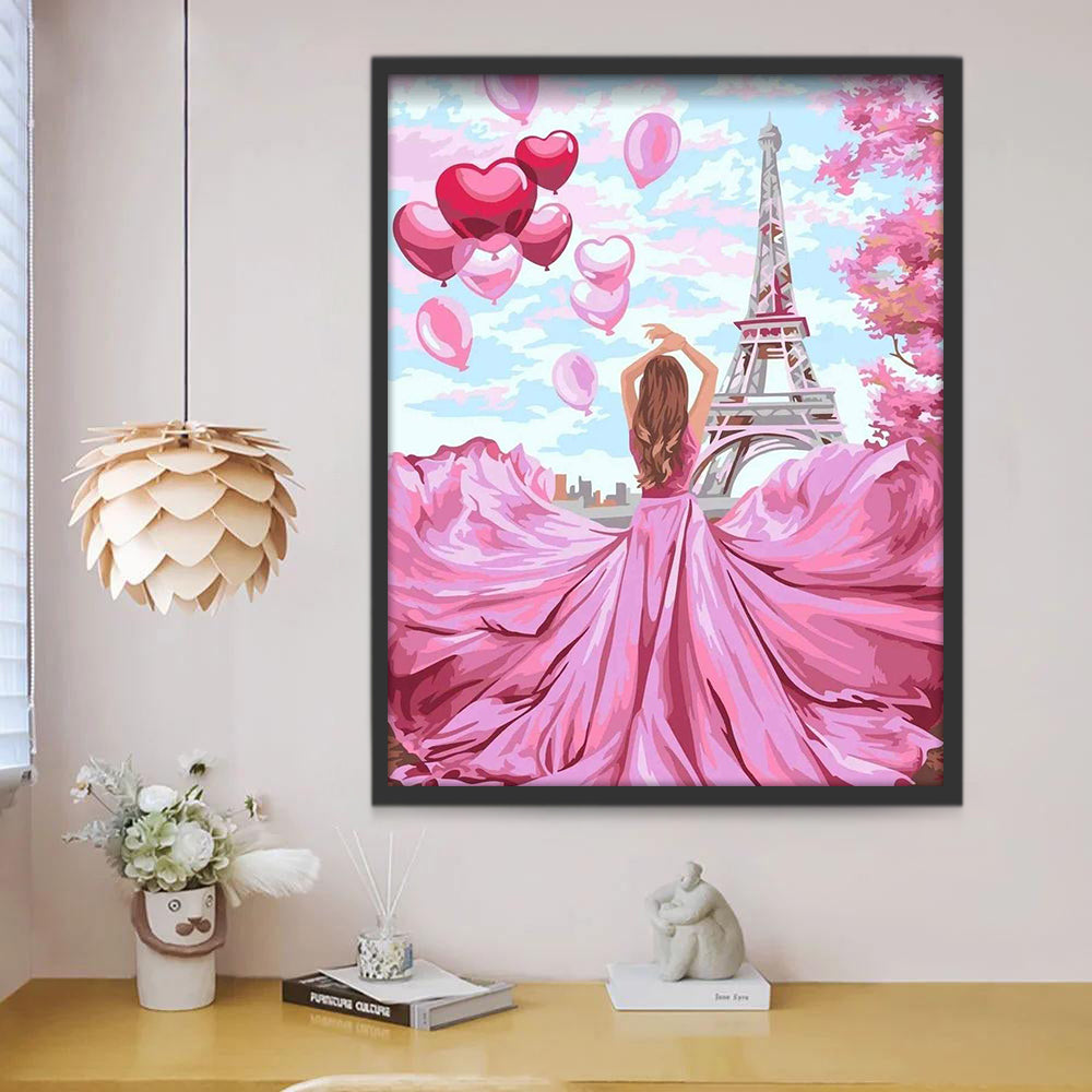Roze Parijs Schilderen op Nummers