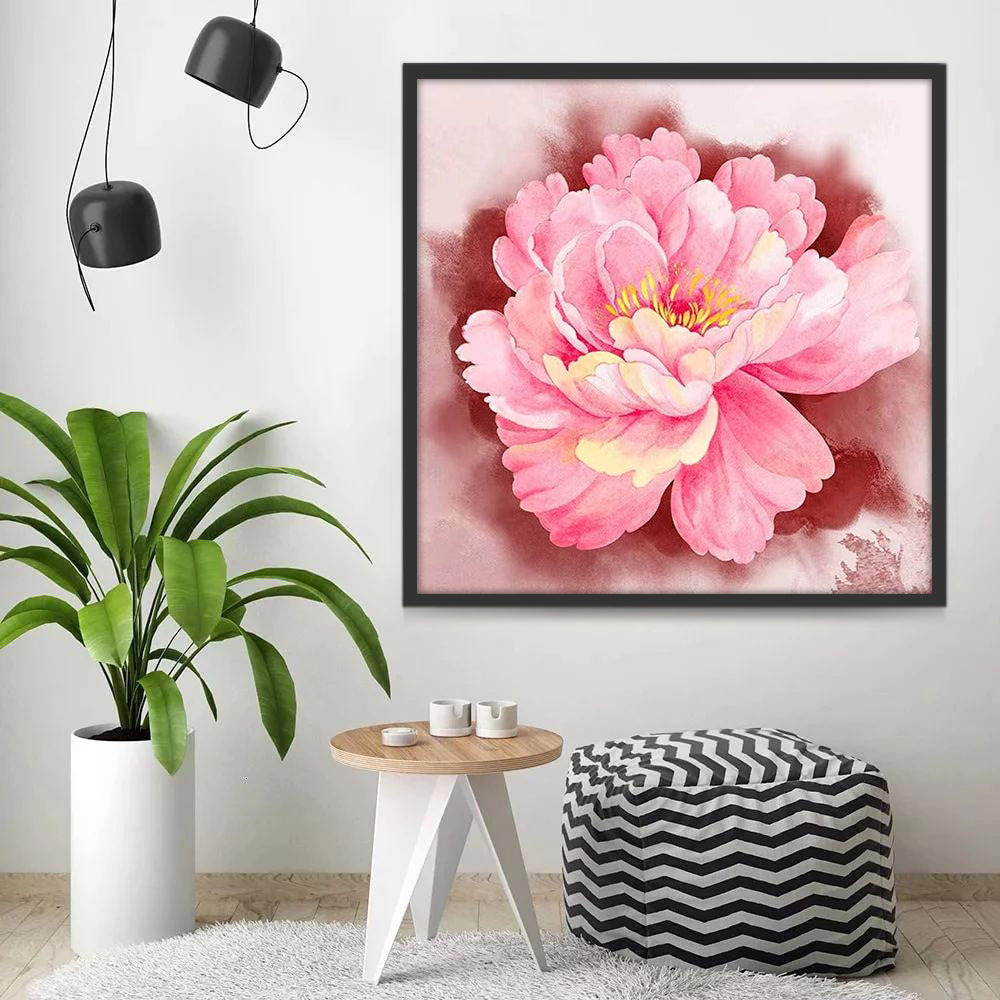 Roze pioen Schilderen op Nummers