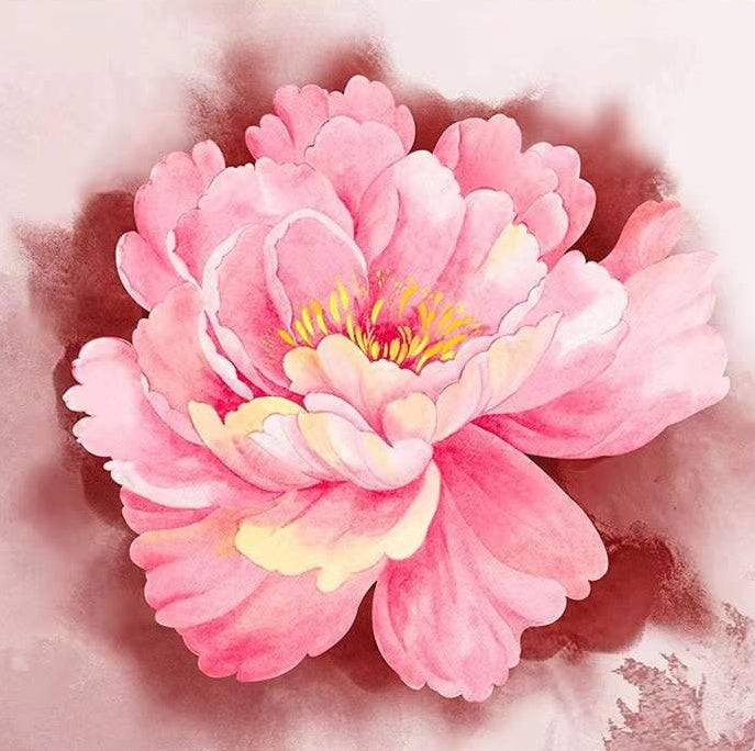 Roze pioen Schilderen op Nummers