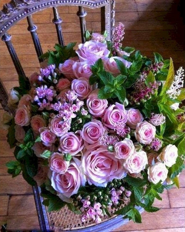 Roze Rozen bloeien op de Stoel Schilderen op Nummers