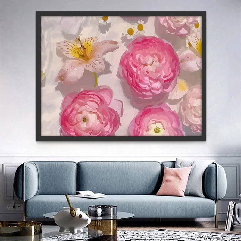 Rozen en Roze Bloemen Schilderen op Nummers