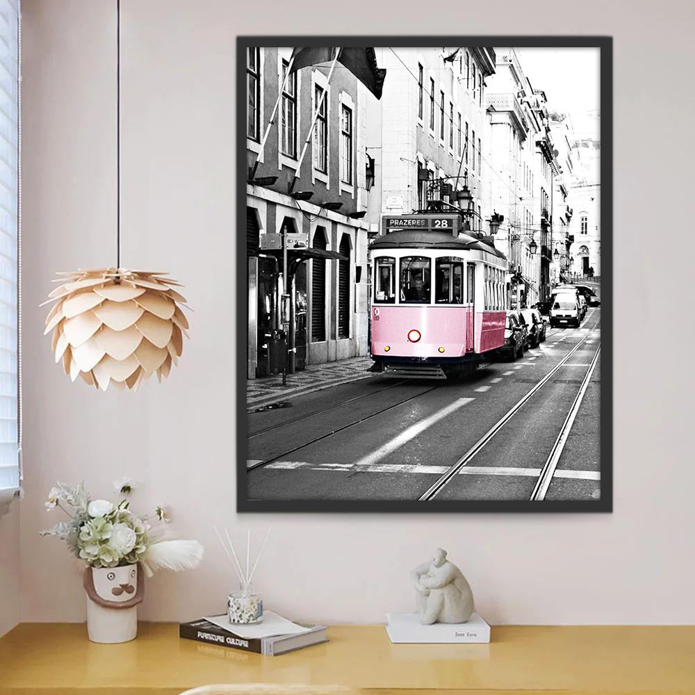 Rozetram in Monochrome Straat Schilderen op Nummers