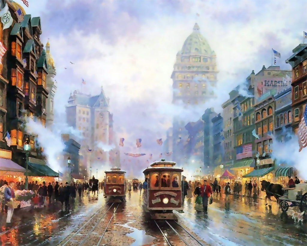 San Francisco Marktstraat Schilderen op Nummers