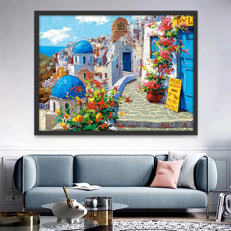 Santorini in de Lente Schilderen op Nummers