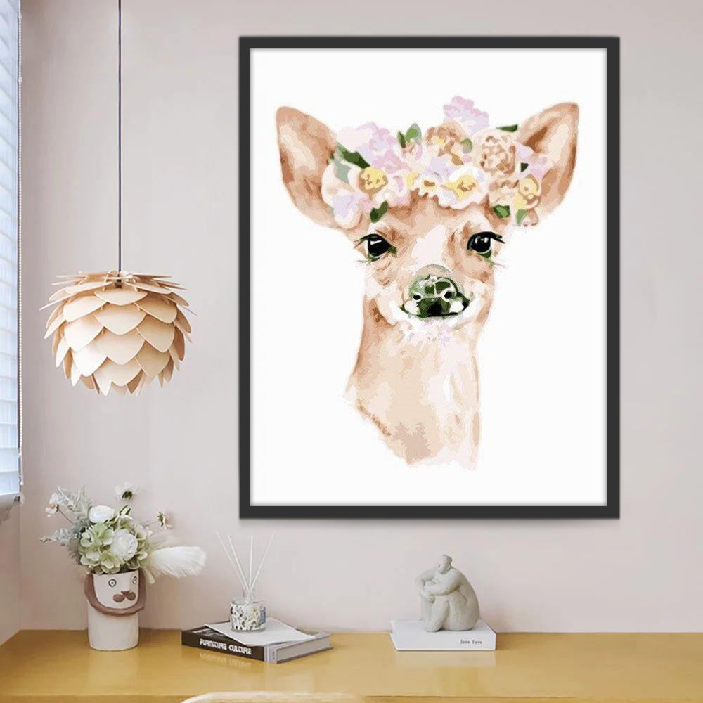 Schapen met Bloemen Schilderen op Nummers