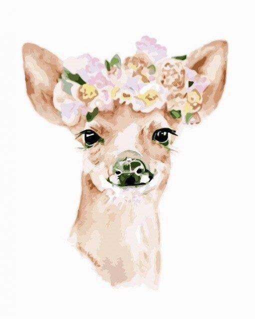 Schapen met Bloemen Schilderen op Nummers