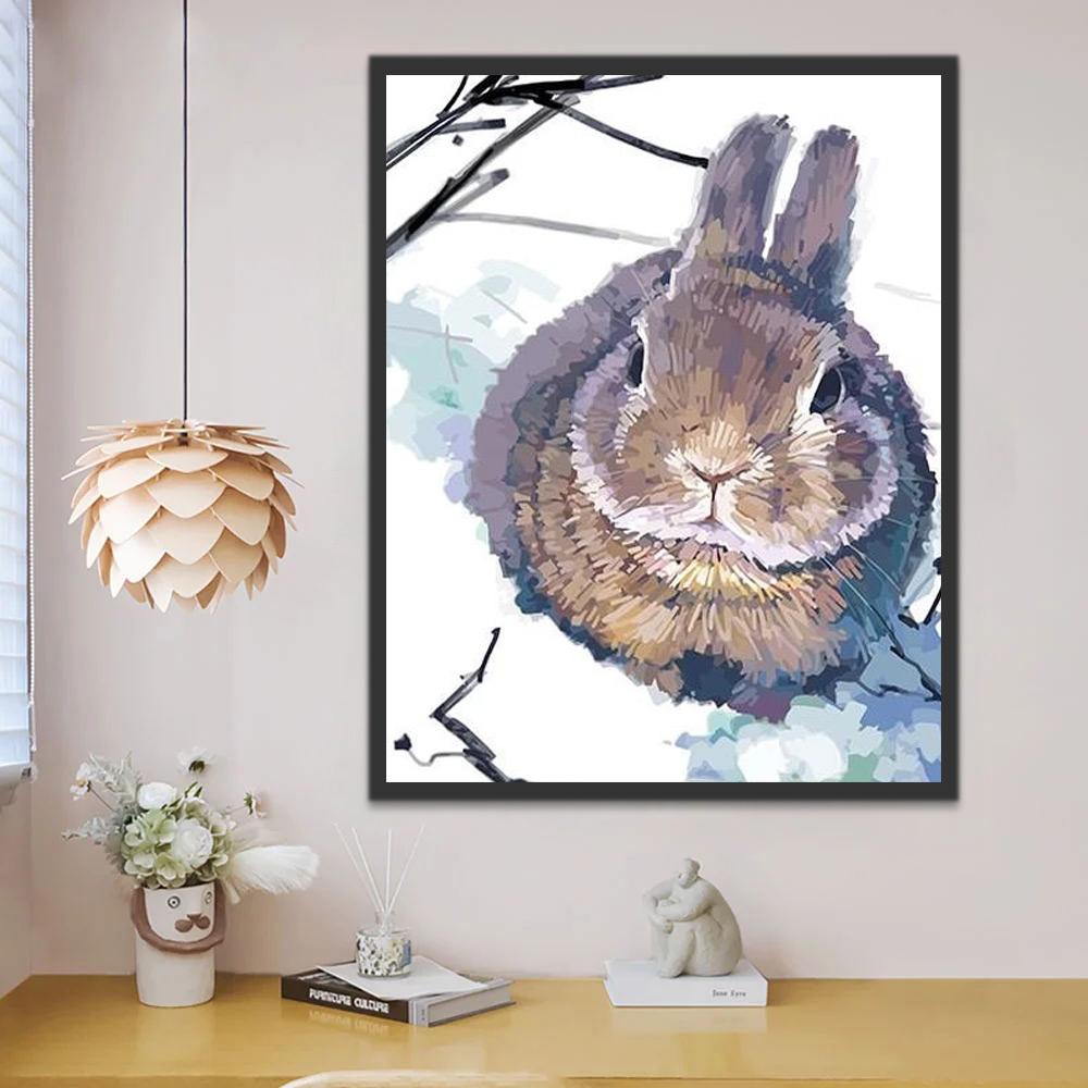 Schattig Dik Konijn Schilderen op Nummers