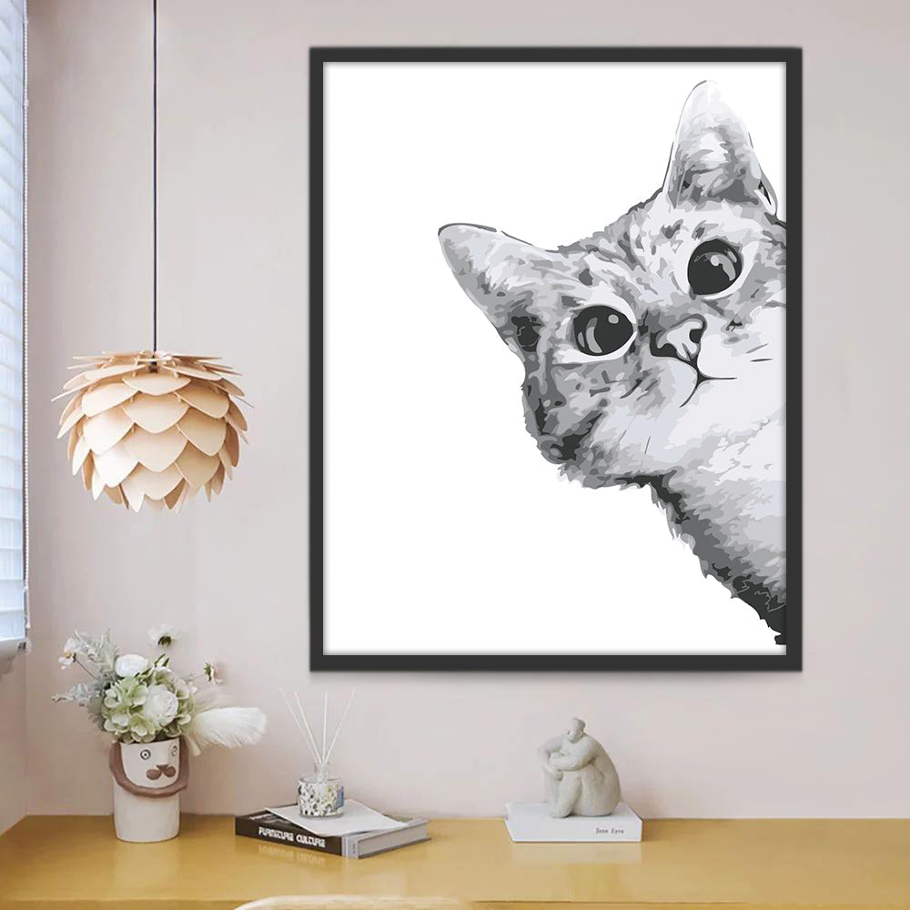Schattig Katje Schilderen op Nummers
