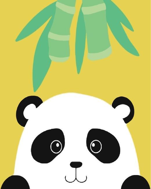 Schattig Panda en Bamboe Schilderen op Nummers