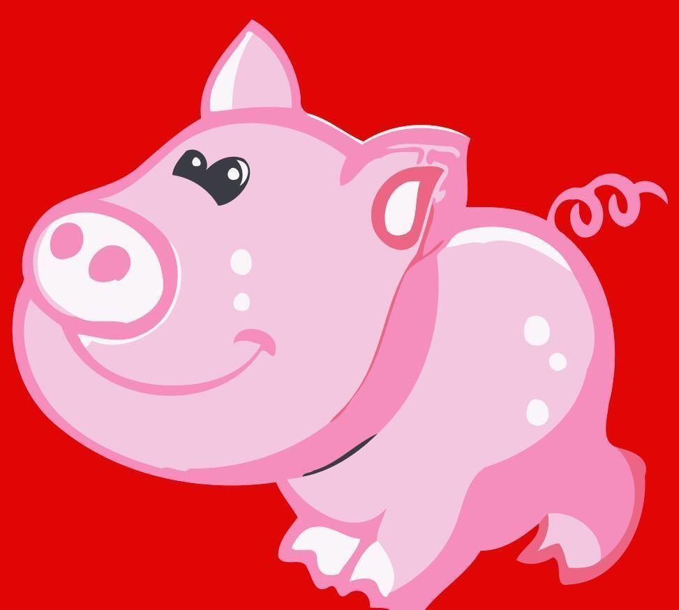 Schattig Roze Varken Schilderen op Nummers Kinderen