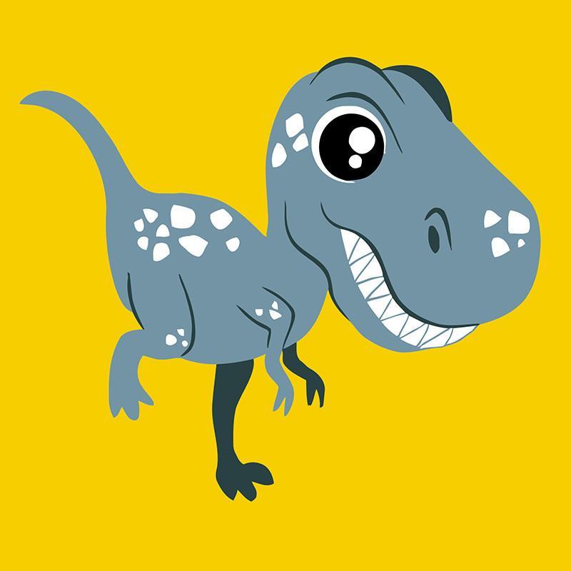 Schattige Cartoon Dinosaurus Schilderen op Nummers