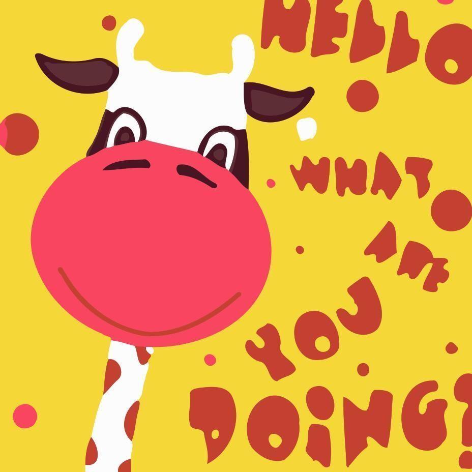 Schattige Cartoon Giraffe Schilderen op Nummers Kinderen