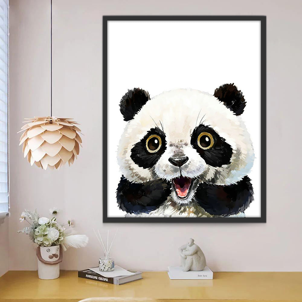 Schattige Cartoon Panda Schilderen op Nummers
