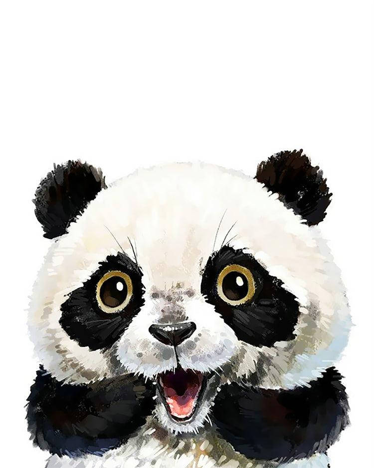 Schattige Cartoon Panda Schilderen op Nummers