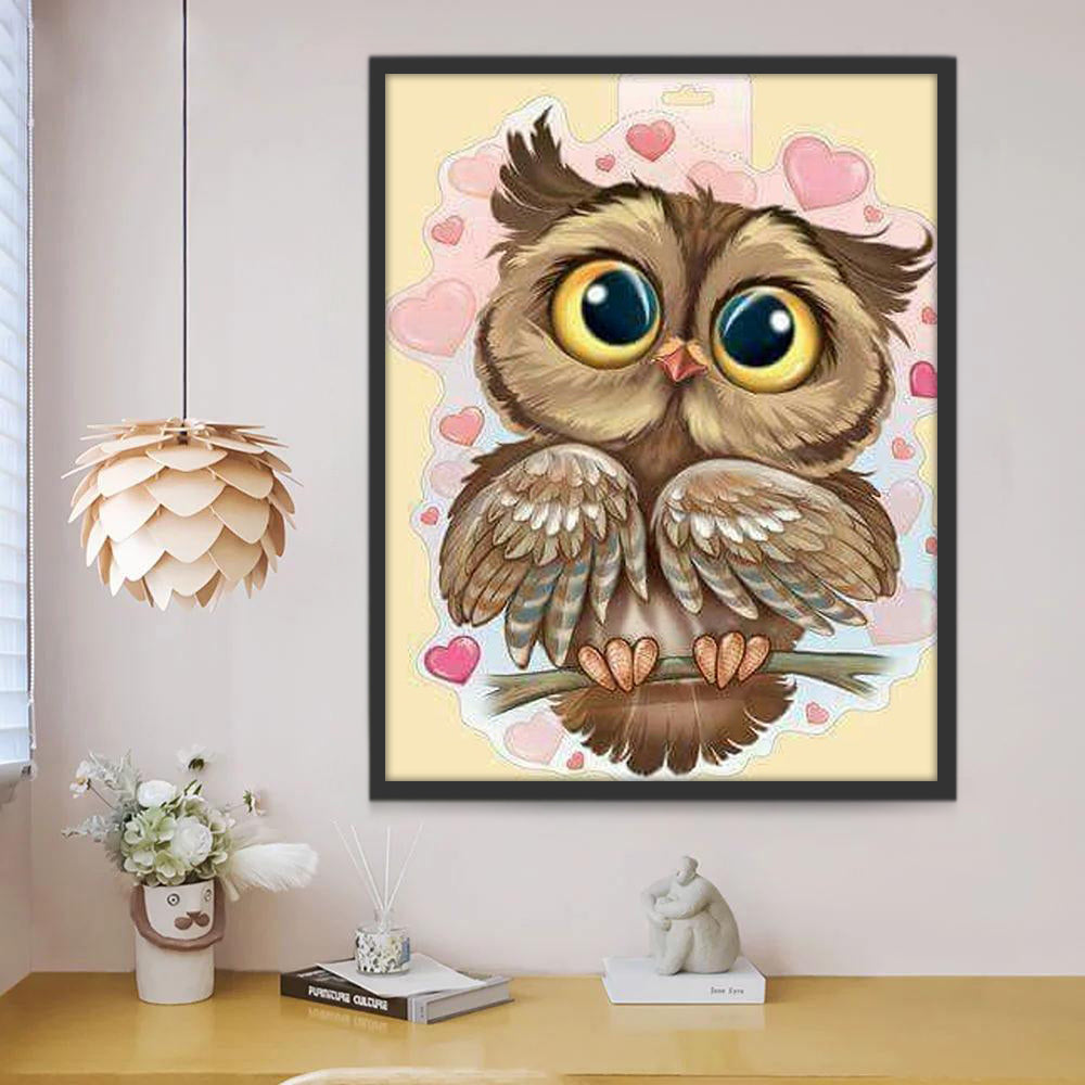 Schattige Cartoon Uil Schilderen op Nummers