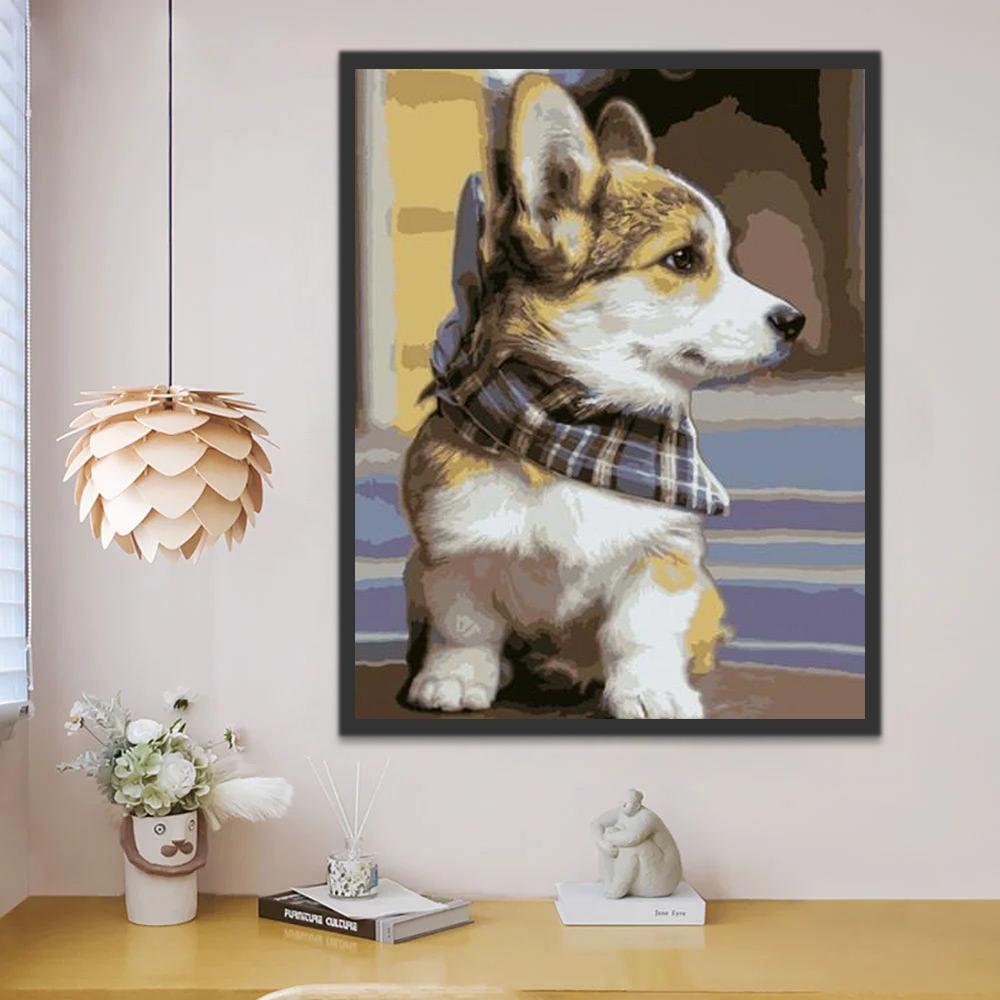 Schattige Corgi Schilderen op Nummers