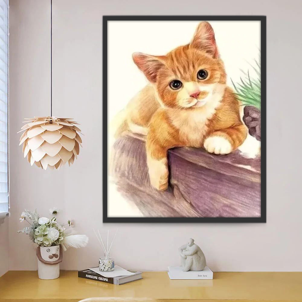 Schattige Oranje Kat Schilderen op Nummers