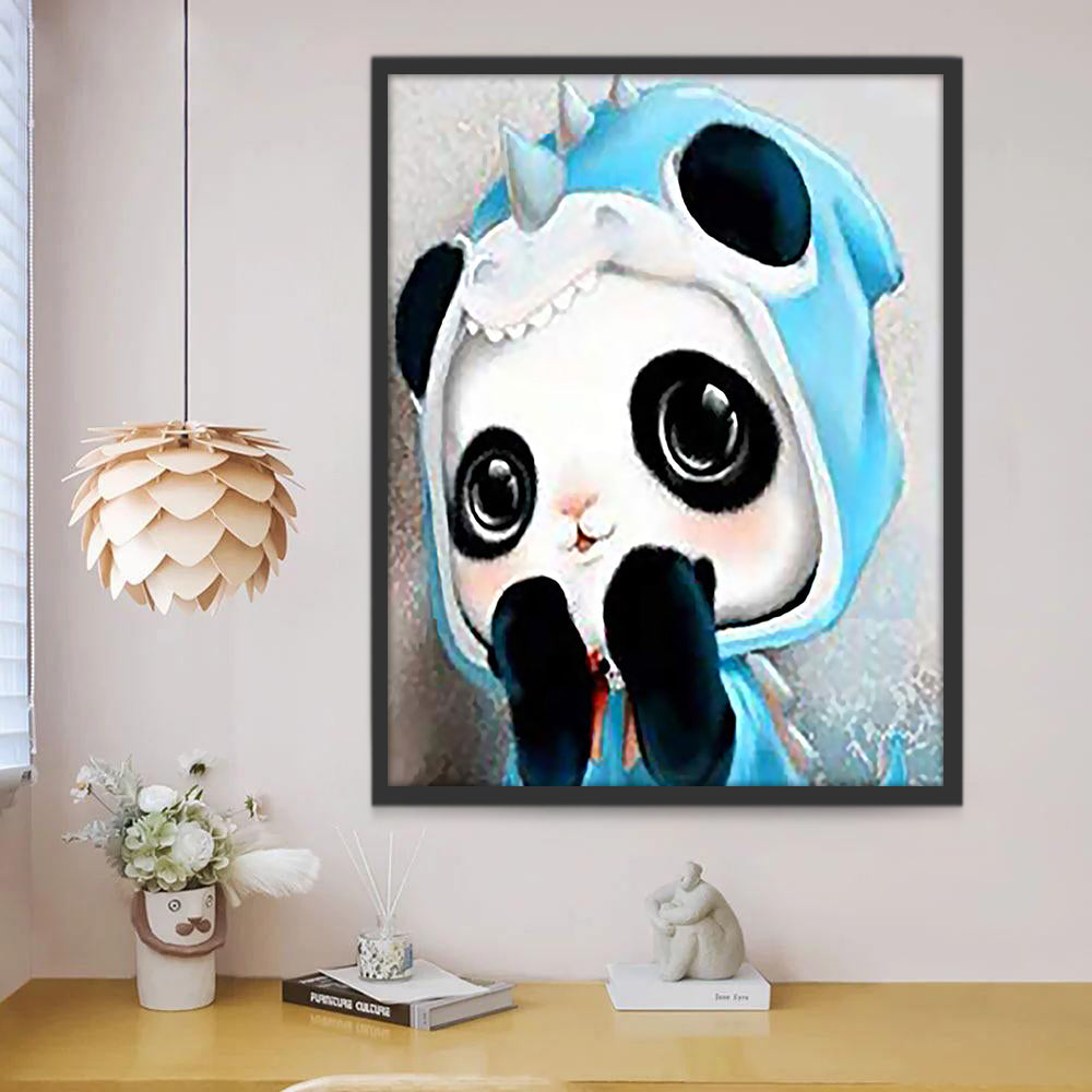 Schattige Panda met Grote Ogen Schilderen op Nummers