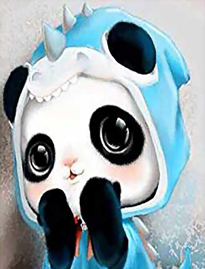 Schattige Panda met Grote Ogen Schilderen op Nummers