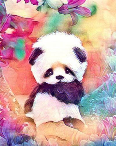 Schattige Panda Schilderen op Nummers