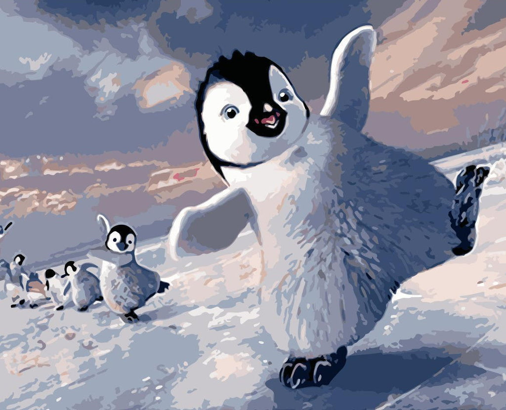 Schattige Pinguïns Schilderen op Nummers
