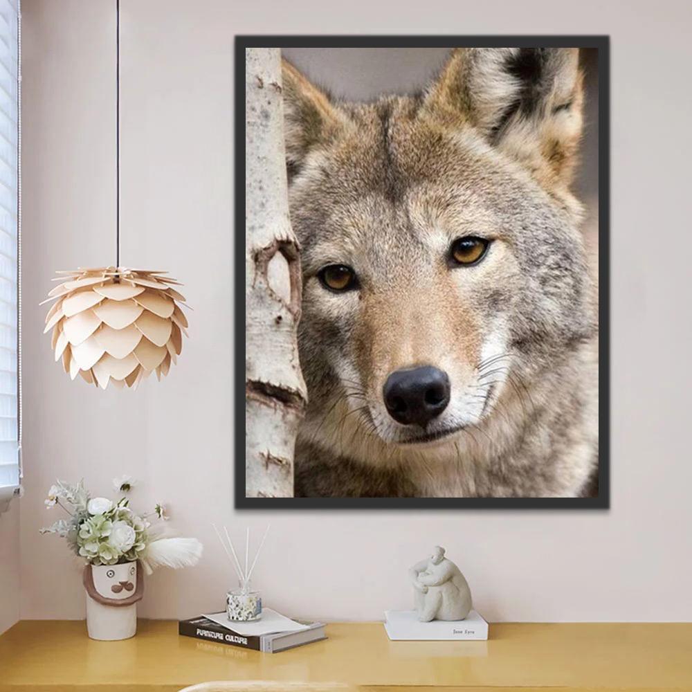 Schattige Wolf Schilderen op Nummers