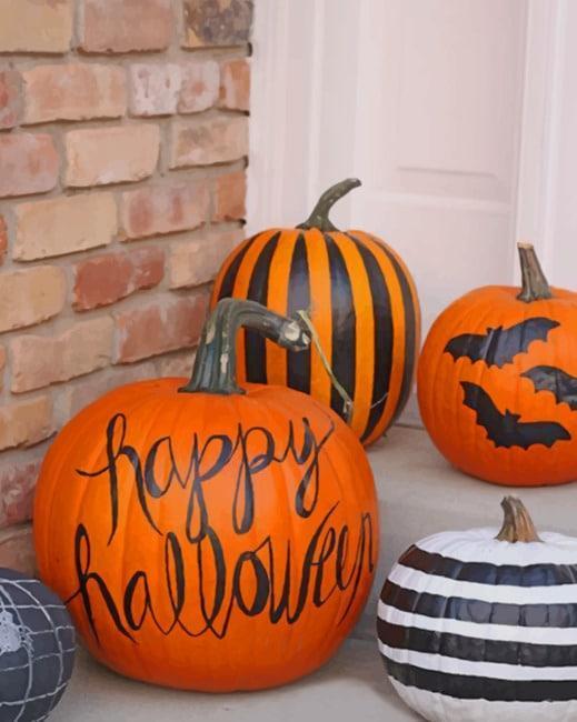 Schilderen op Pompoenen Halloween Schilderen op Nummers