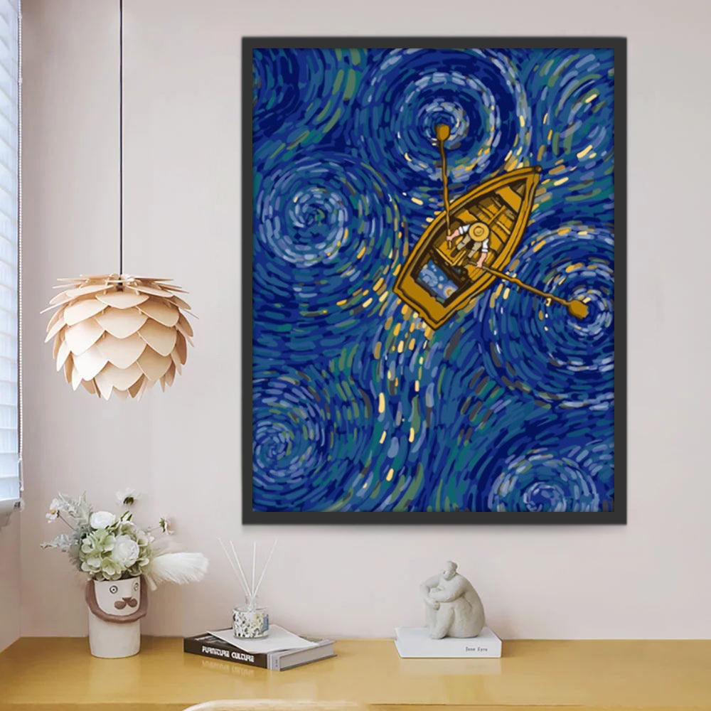 Schipper op het Water Schilderen op Nummers