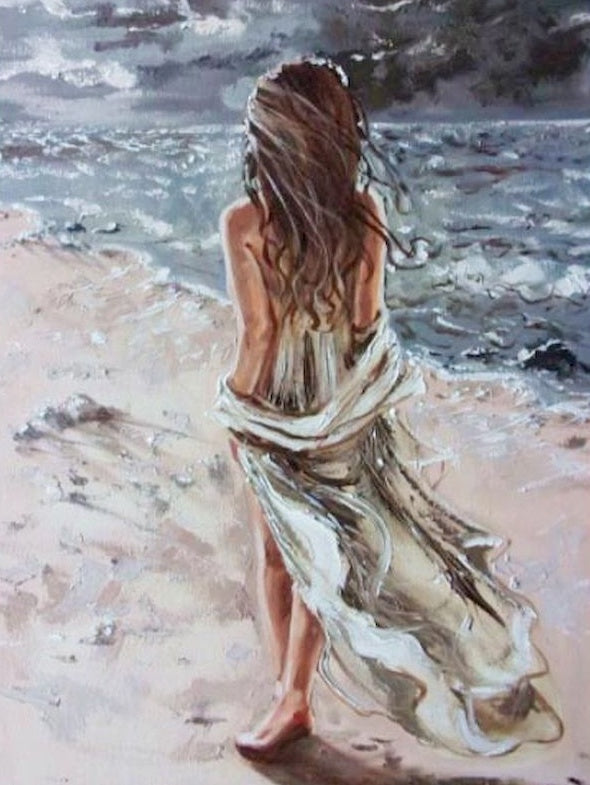 Schoonheid op het Strand Schilderen op Nummers