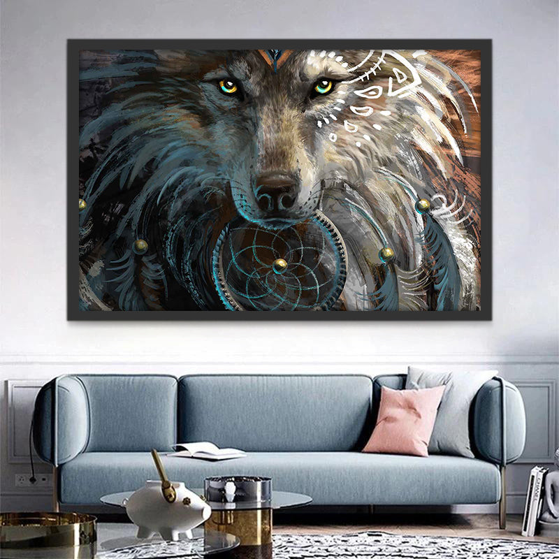 Serieuze Wolf Schilderen op Nummers