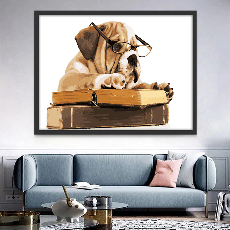 Shar-Pei met Bril Schilderen op Nummers