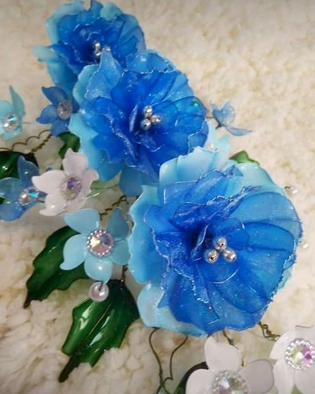 Sieraden en Blauwe Bloemen Schilderen op Nummers