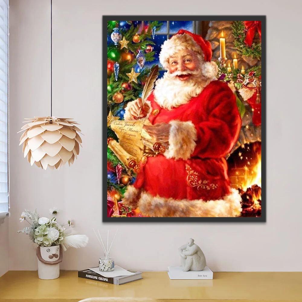 Sinterklaas met een Vulpen Schilderen op Nummers