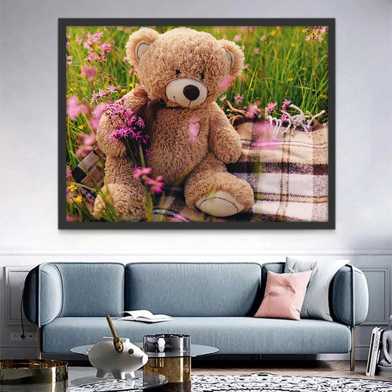 Sjaal en Teddybeer in de Wei Schilderen op Nummers