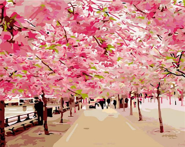 Sprookjesachtige Bomen in Pastel Schilderen op Nummers